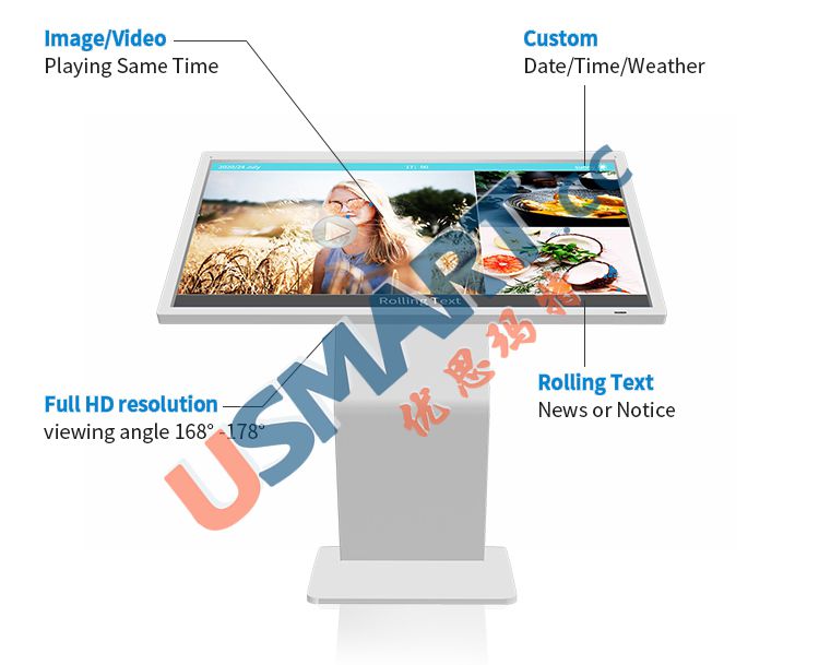 43inch touch screen information kiosk(图2)