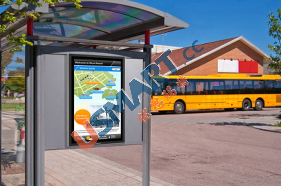 Smart bus station digital signage